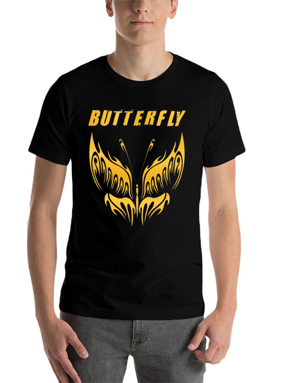 Butterfly Graphic T-Shirt - Stylish Black Tee
