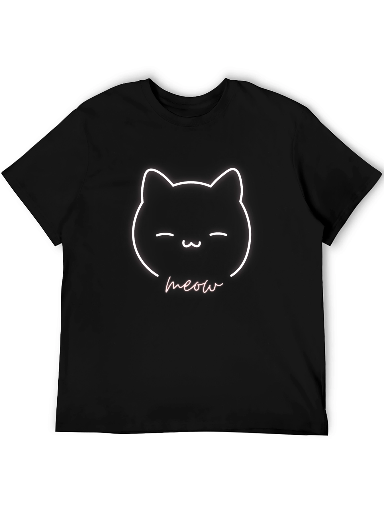 Cute Cat Meow Graphic T-Shirt - Soft Cotton Tee