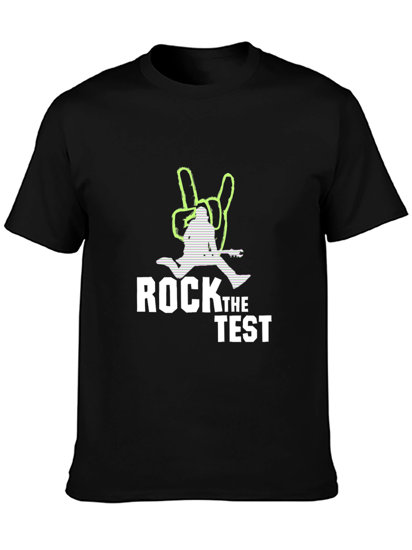 Rock the Test T-Shirt - Black Cotton Tee