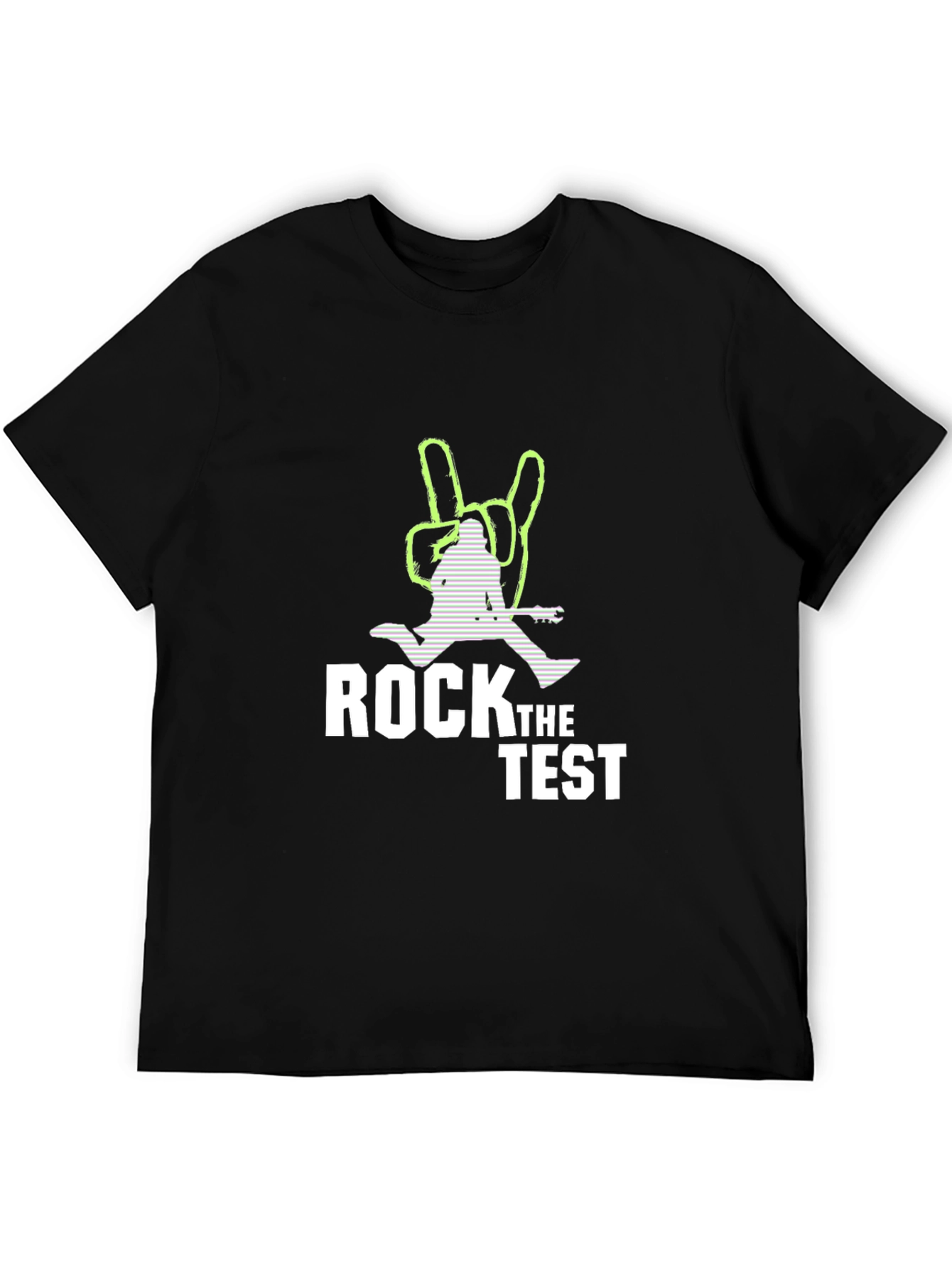 Rock the Test T-Shirt - Black Cotton Tee
