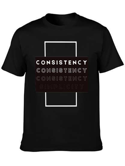 Consistency Simplicity Black Graphic Tee