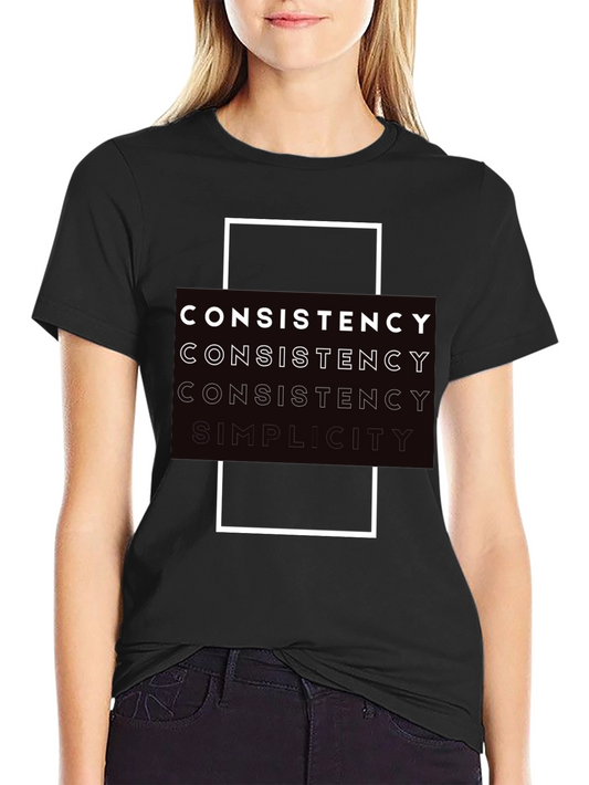 Consistency Simplicity Black Graphic Tee