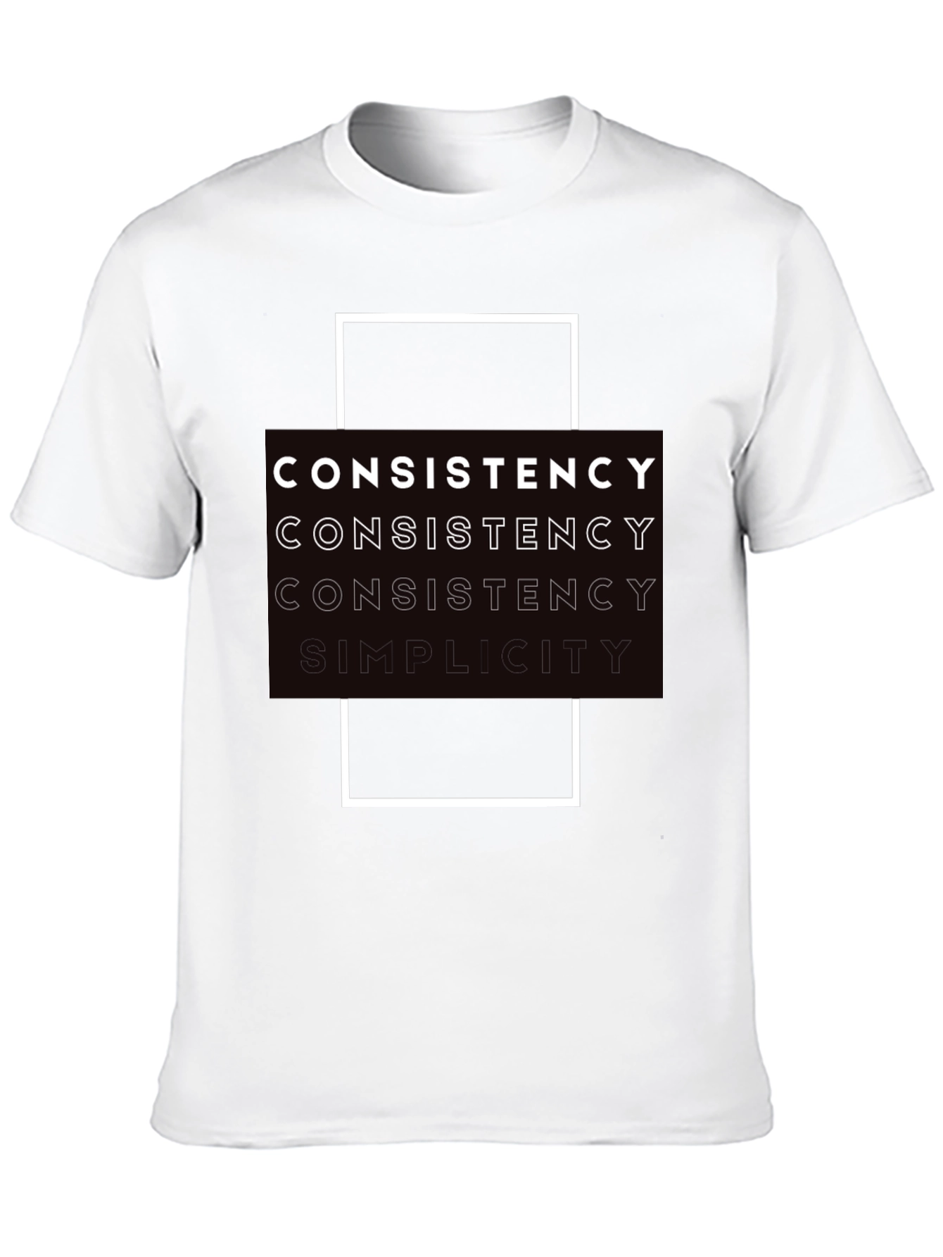 Consistency Simplicity Black Graphic Tee