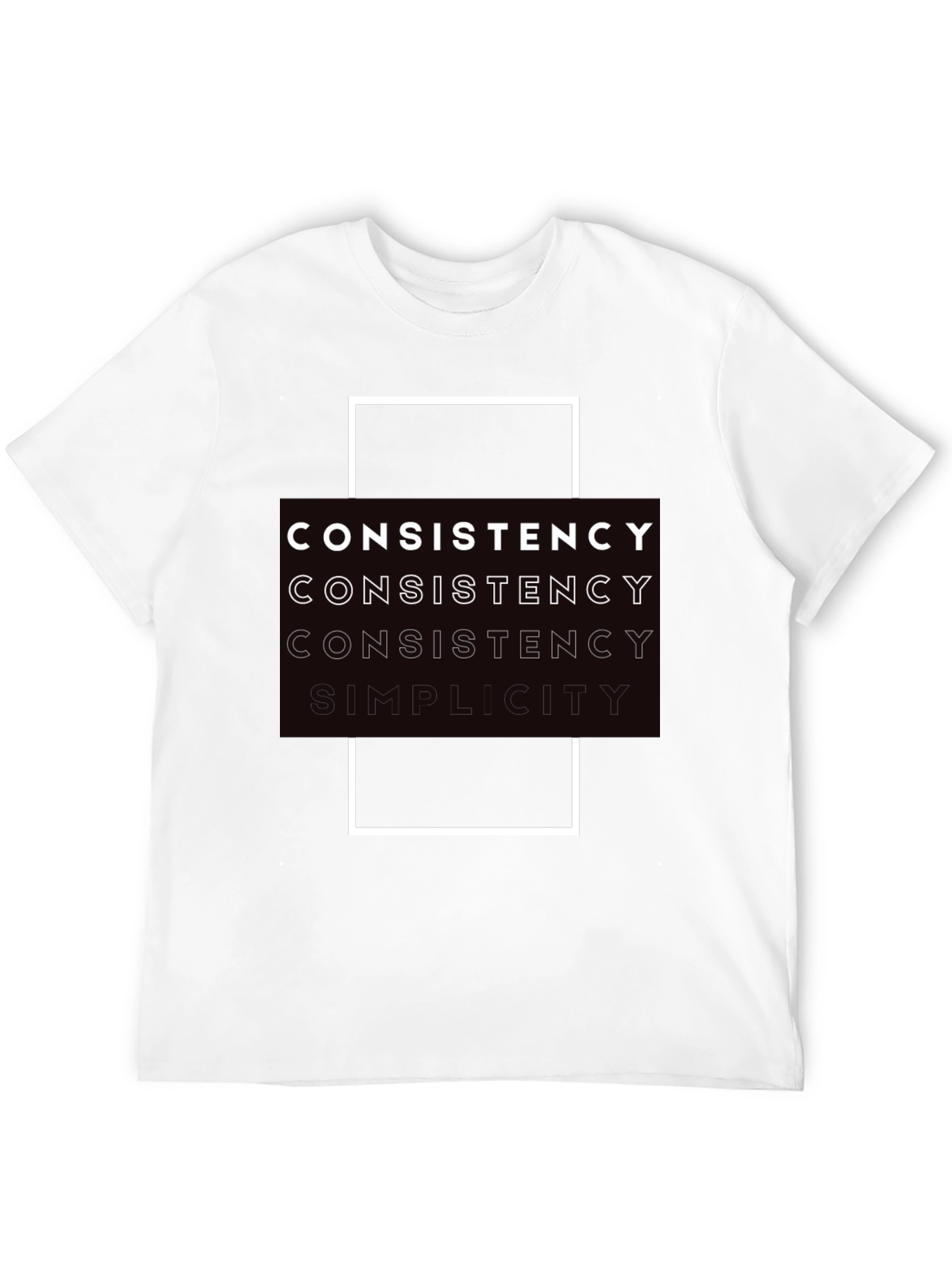 Consistency Simplicity Black Graphic Tee