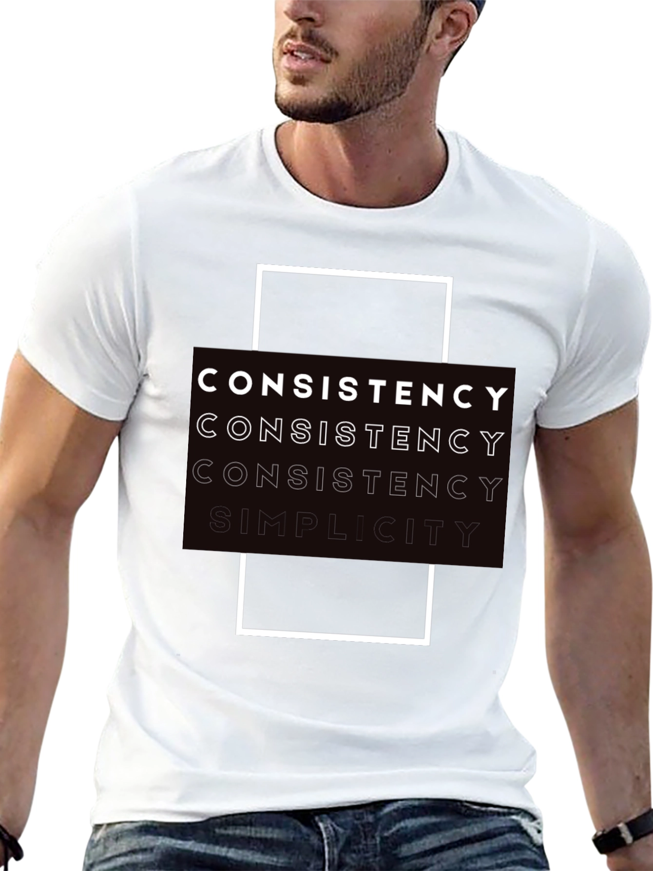 Consistency Simplicity Black Graphic Tee