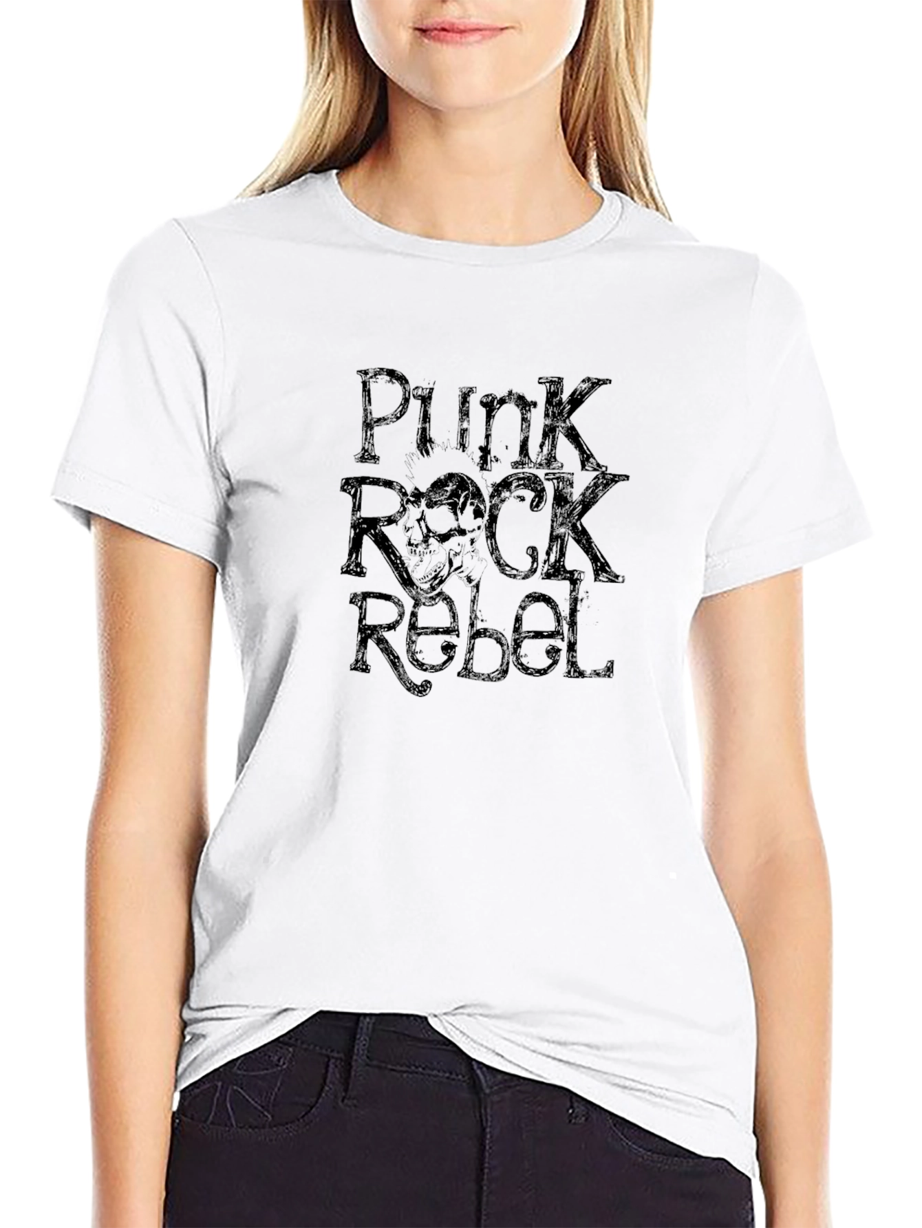 Punk Rock Rebel Graphic T-Shirt - Edgy Style
