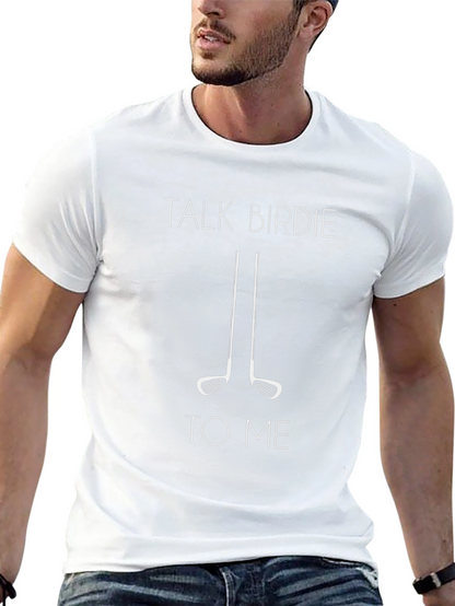 Talk Birdie To Me Black Golf T-Shirt