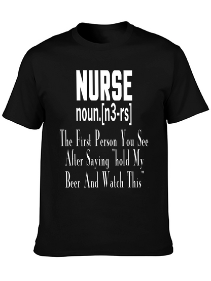 Nurse Definition T-Shirt - Hold My Beer Funny Tee