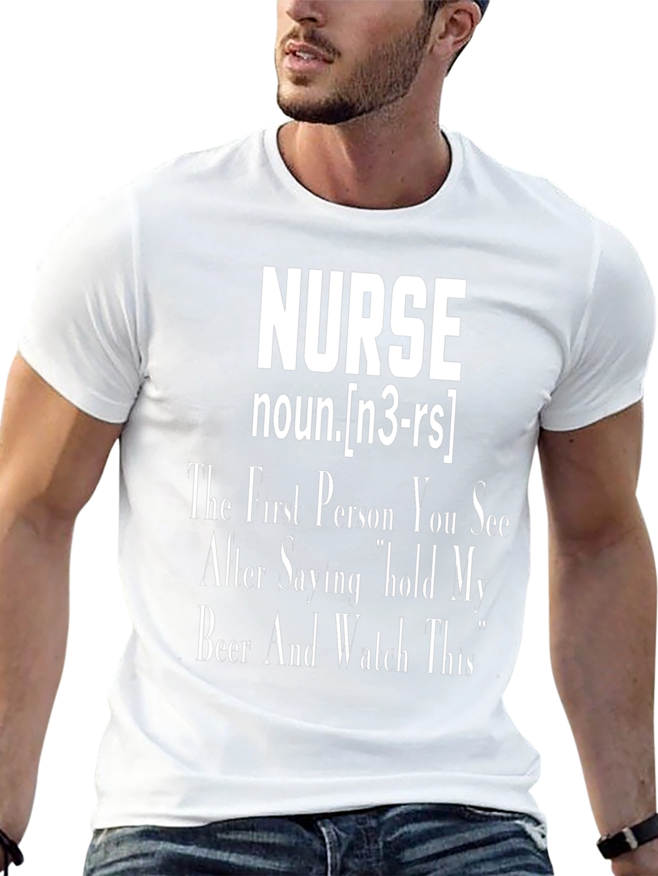 Nurse Definition T-Shirt - Hold My Beer Funny Tee