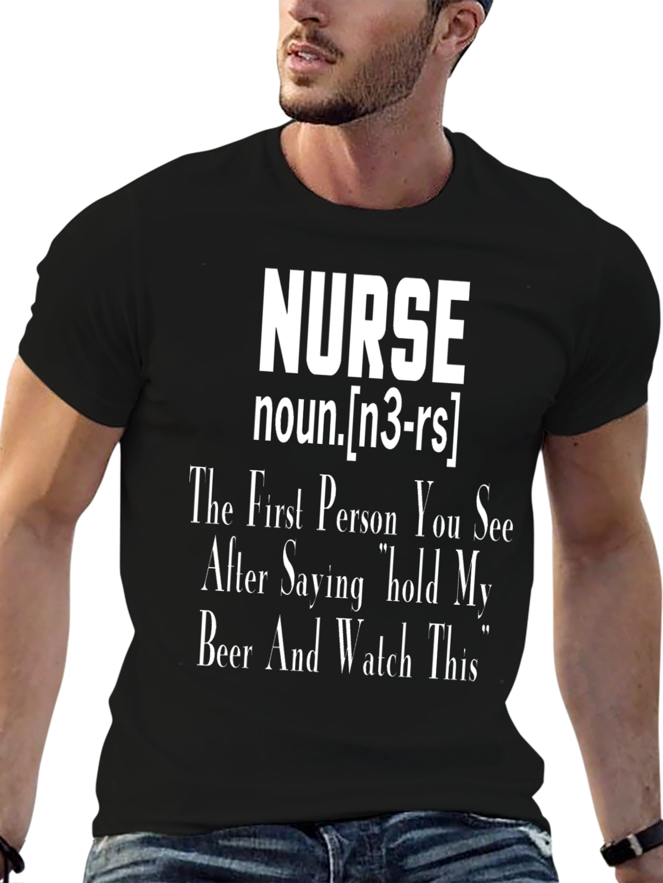 Nurse Definition T-Shirt - Hold My Beer Funny Tee