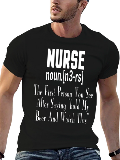 Nurse Definition T-Shirt - Hold My Beer Funny Tee