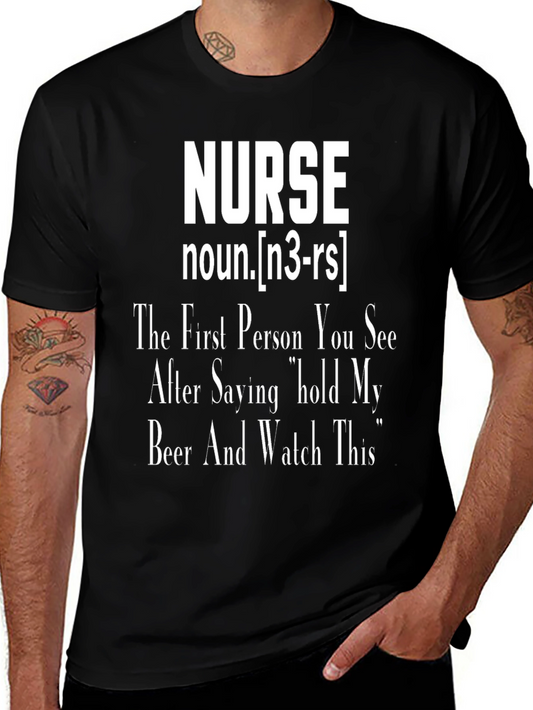 Nurse Definition T-Shirt - Hold My Beer Funny Tee