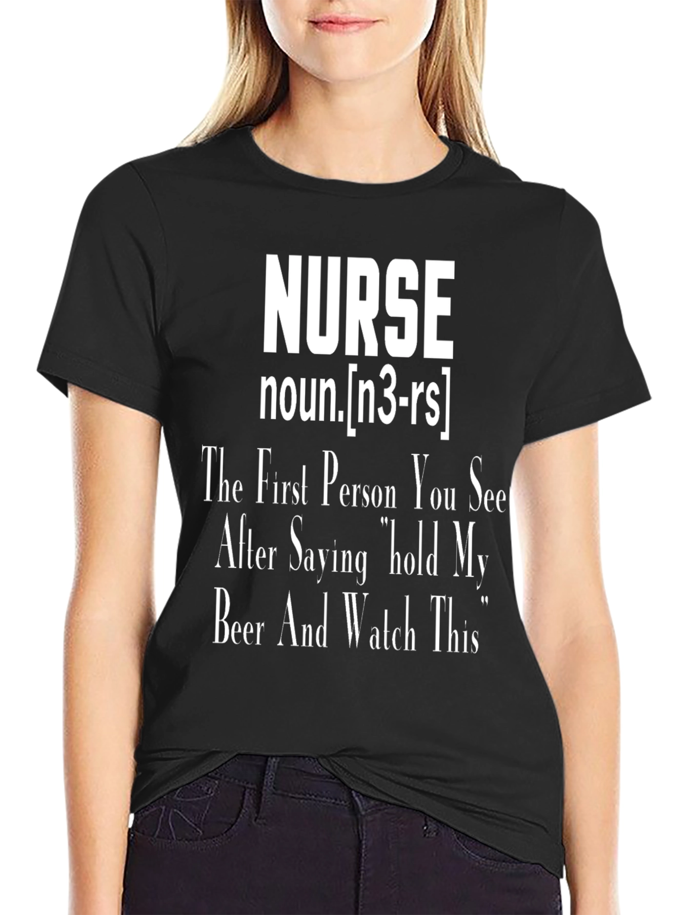 Nurse Definition T-Shirt - Hold My Beer Funny Tee