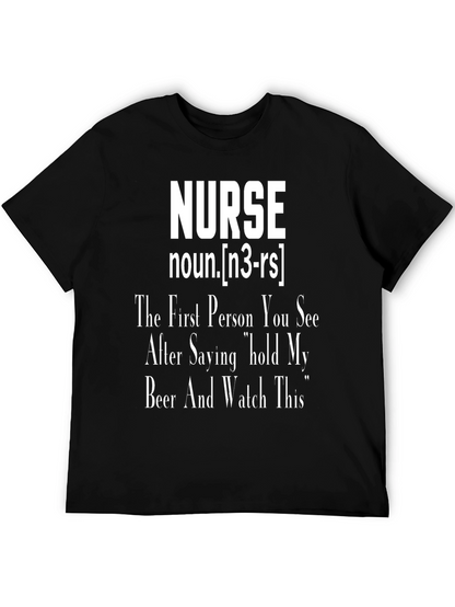 Nurse Definition T-Shirt - Hold My Beer Funny Tee