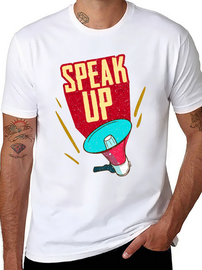 Speak Up T-Shirt - Megaphone Graphic Tee