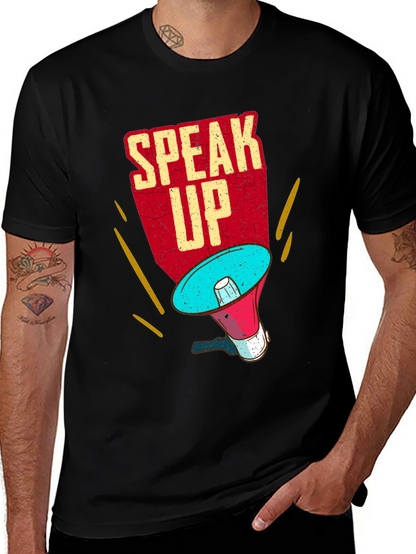 Speak Up T-Shirt - Megaphone Graphic Tee