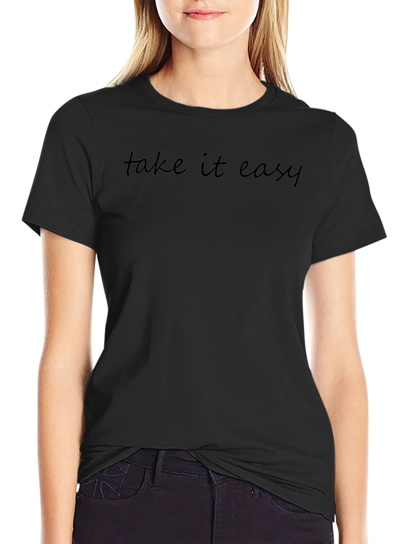 Take it Easy Black Graphic Tee