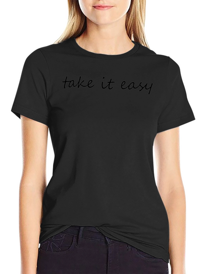 Take it Easy Black Graphic Tee