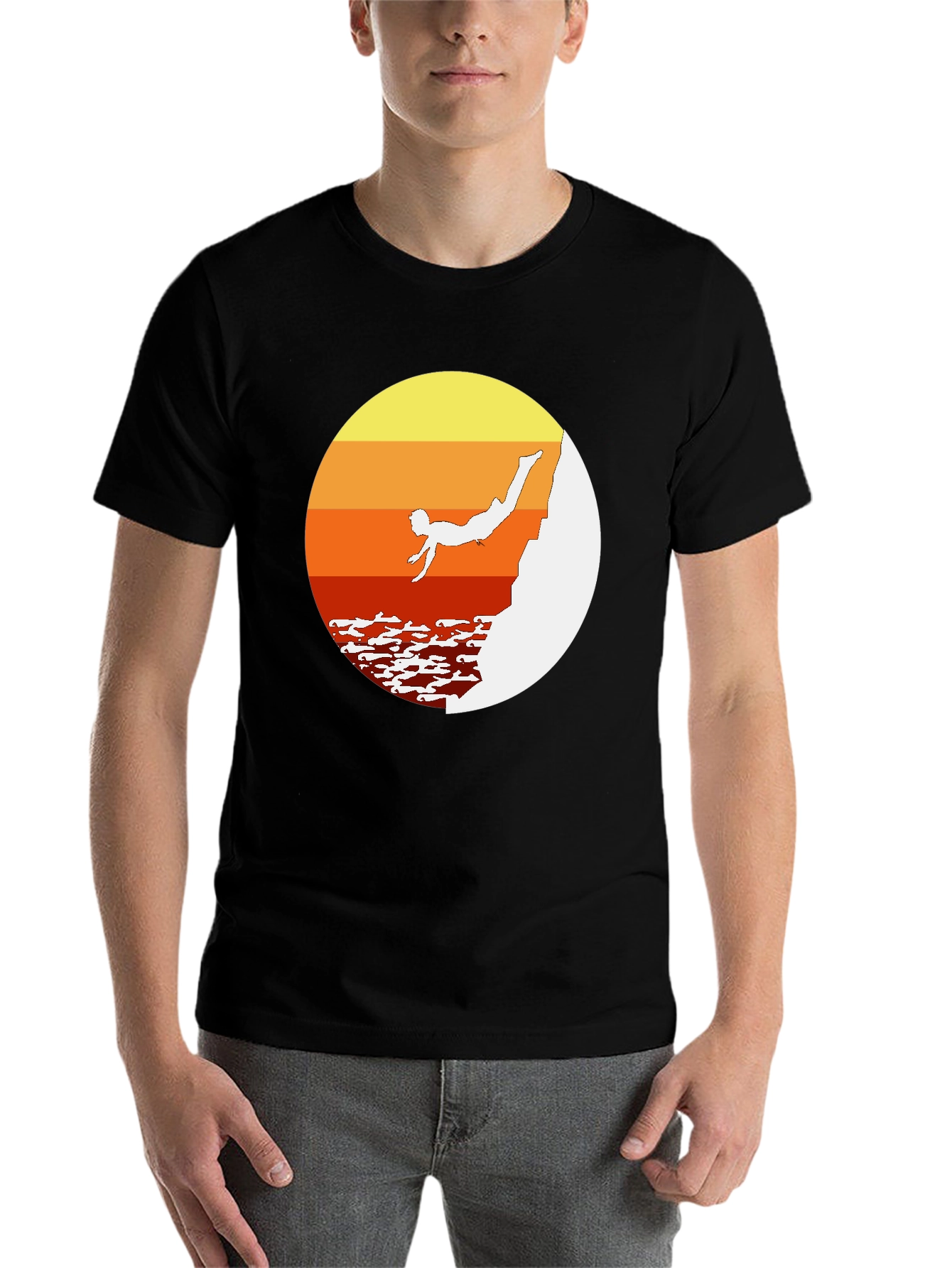 Cliff Diver Retro T-Shirt
