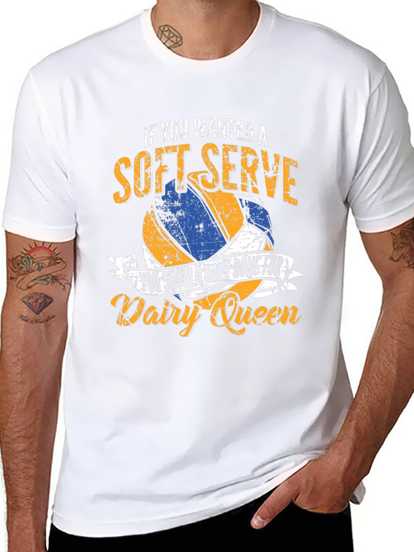 Soft Serve Volleyball T-Shirt - Dairy Queen Humor