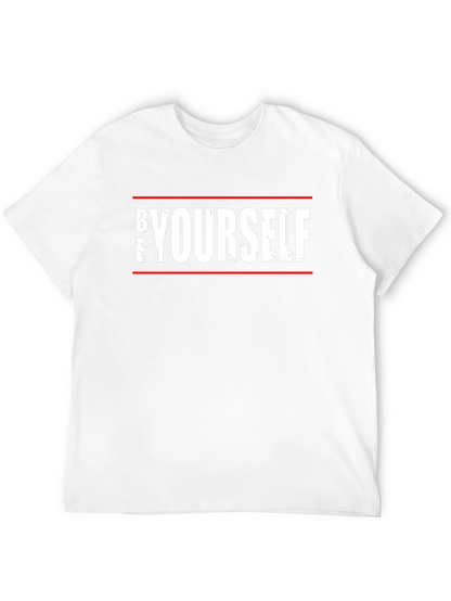 Be Yourself Graphic Tee - Trendy Black Cotton T-Shirt