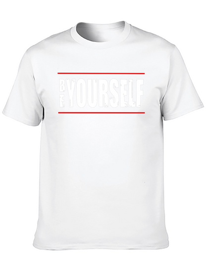 Be Yourself Graphic Tee - Trendy Black Cotton T-Shirt