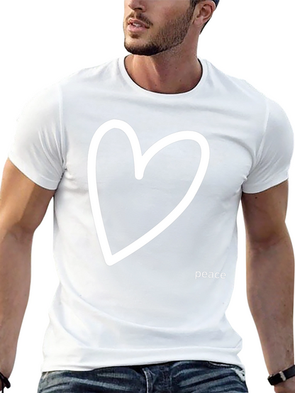 Peace Heart Graphic Tee - Black