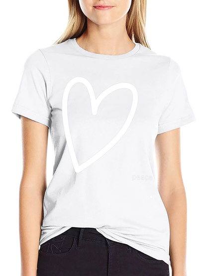 Peace Heart Graphic Tee - Black