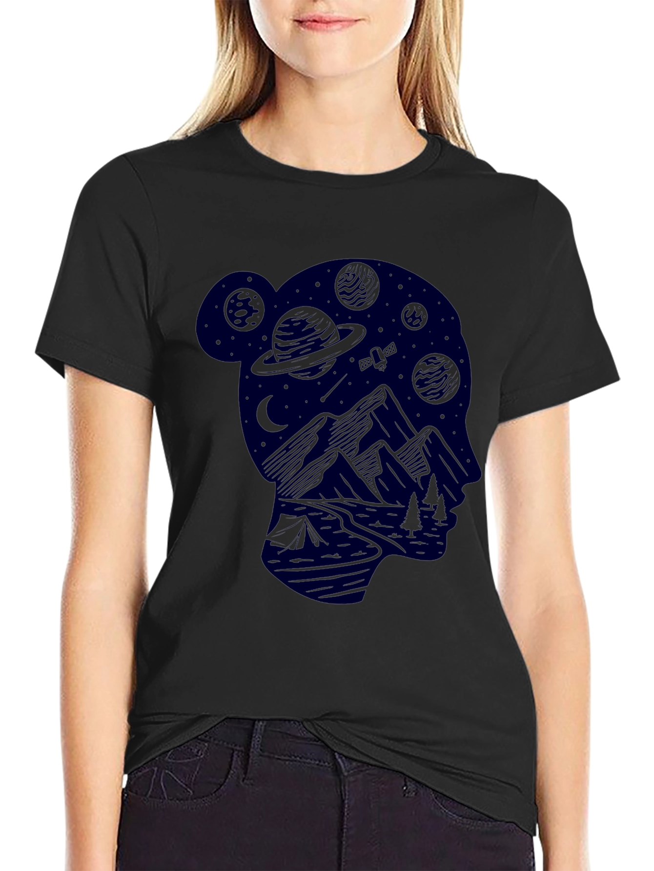 Cosmic Camper Graphic T-Shirt - Unisex Black Tee