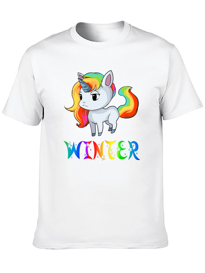 Rainbow Unicorn Winter T-Shirt