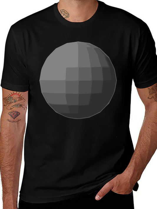 Geometric Sphere Graphic Tee - Modern Minimalist Design