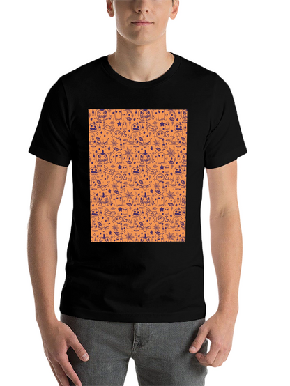 Halloween Pattern T-Shirt - Spooky Season Tee