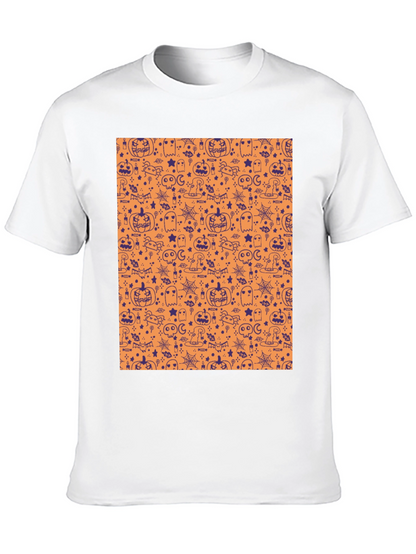 Halloween Pattern T-Shirt - Spooky Season Tee