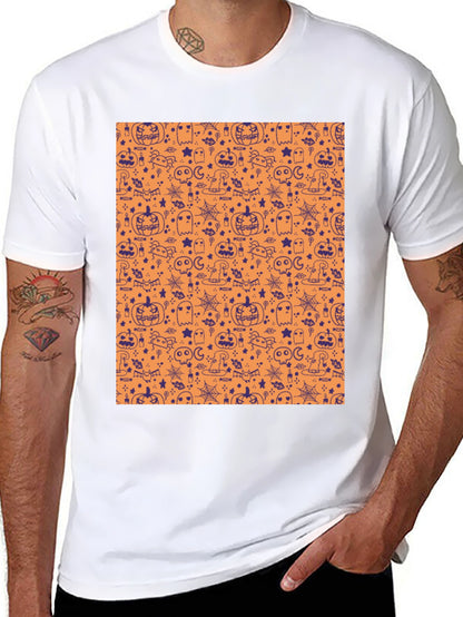 Halloween Pattern T-Shirt - Spooky Season Tee