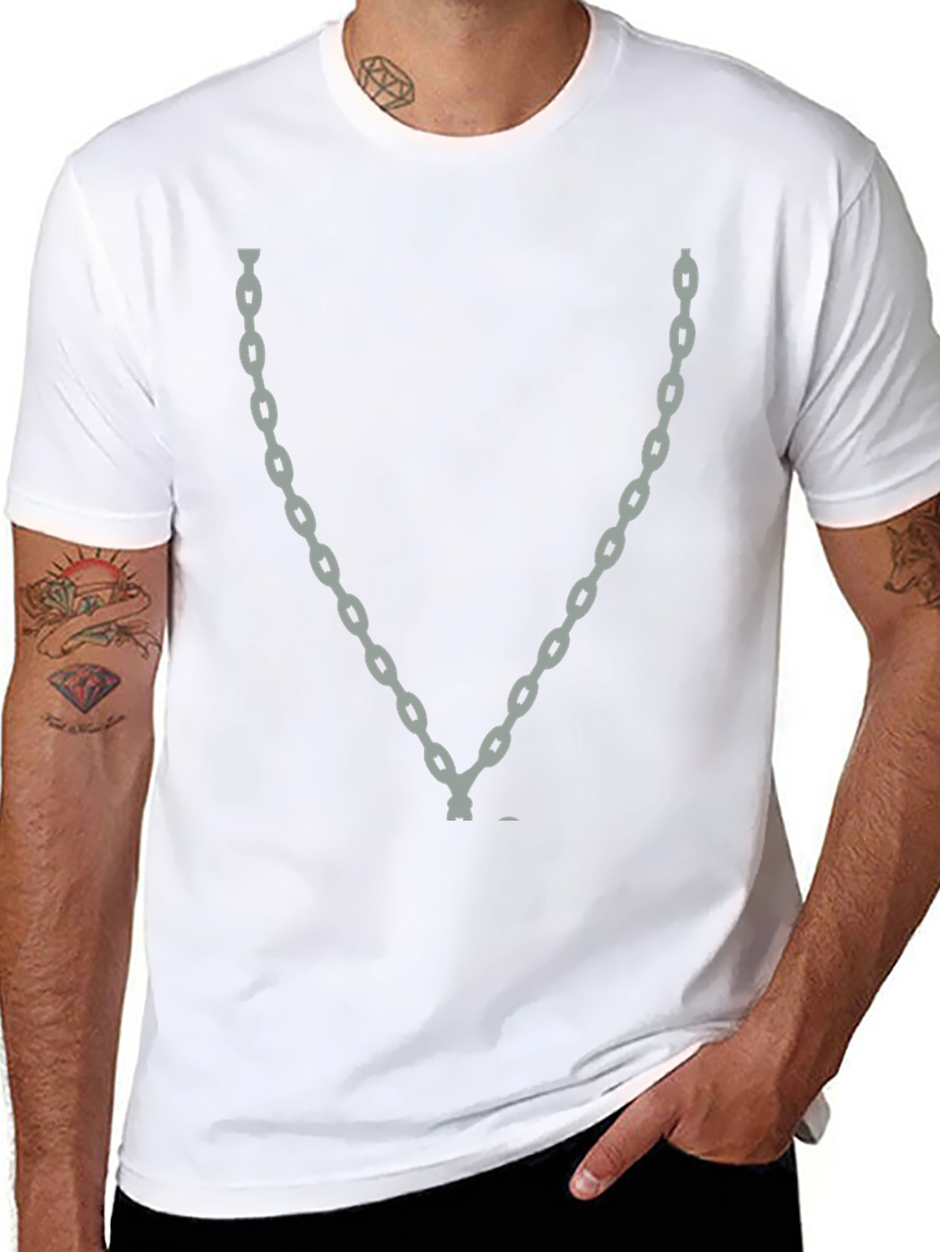 Chain Graphic Black T-Shirt