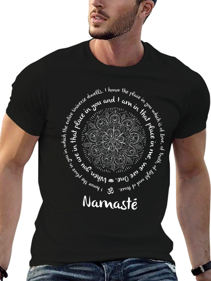 Namaste Mandala T-Shirt - Spiritual Design