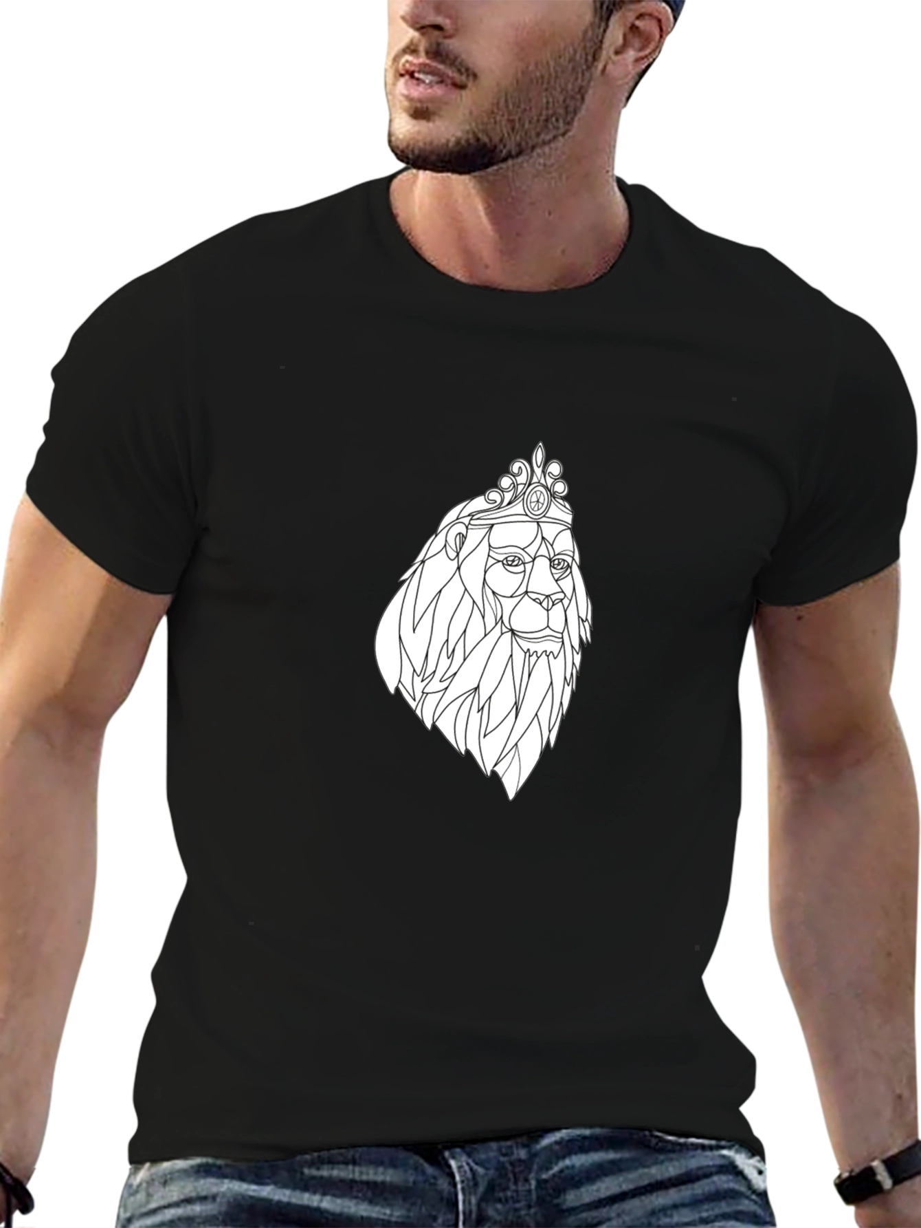 Lion King Graphic Tee - Black Cotton T-Shirt