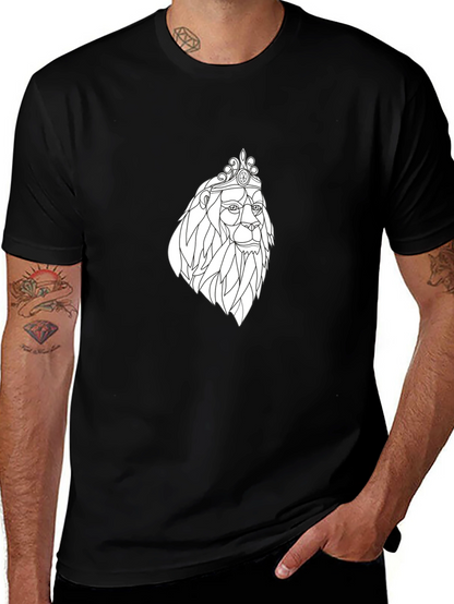 Lion King Graphic Tee - Black Cotton T-Shirt
