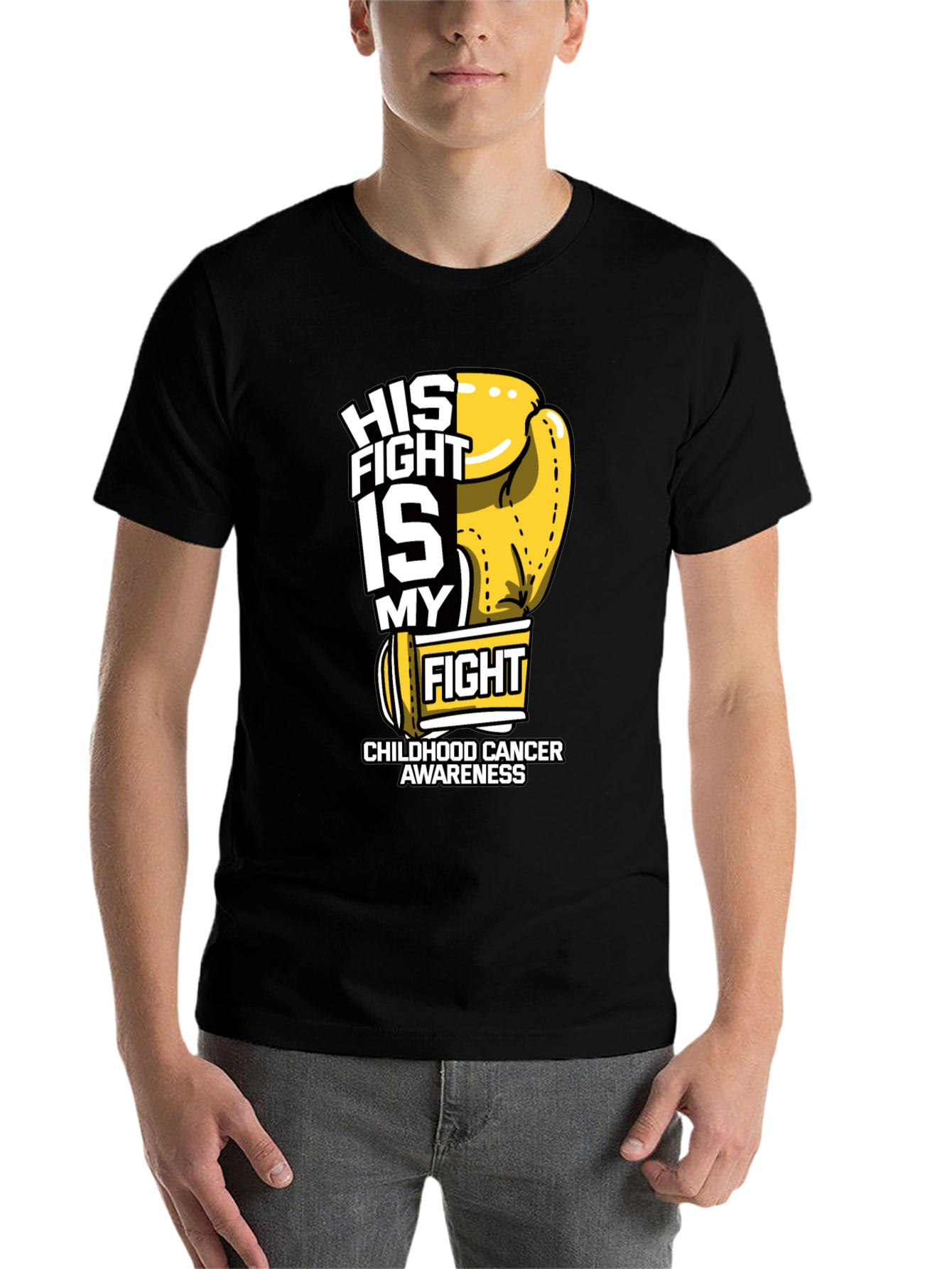 Childhood Cancer Awareness Boxing Glove T-Shirt