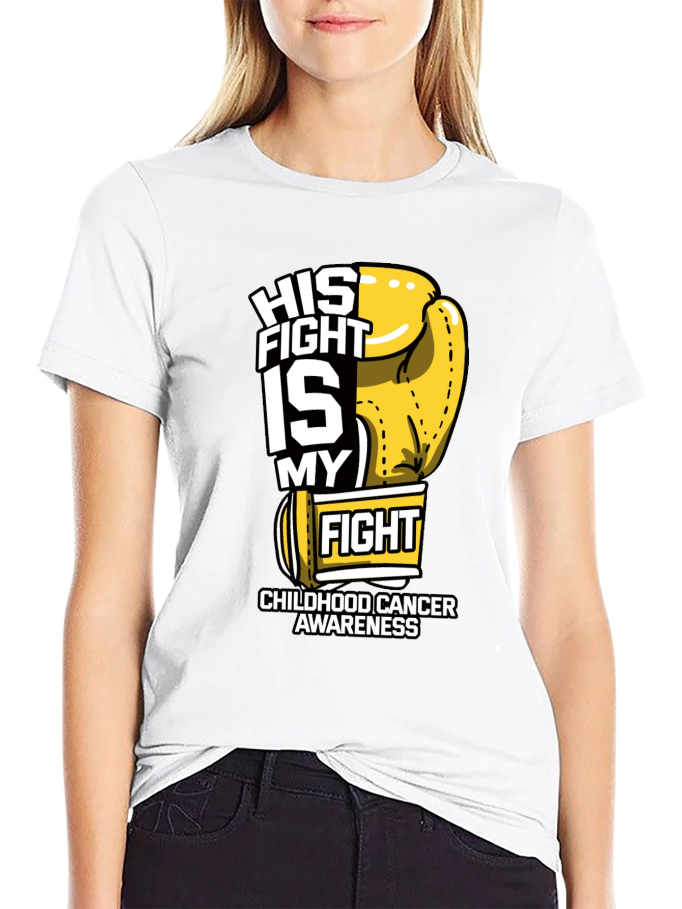 Childhood Cancer Awareness Boxing Glove T-Shirt