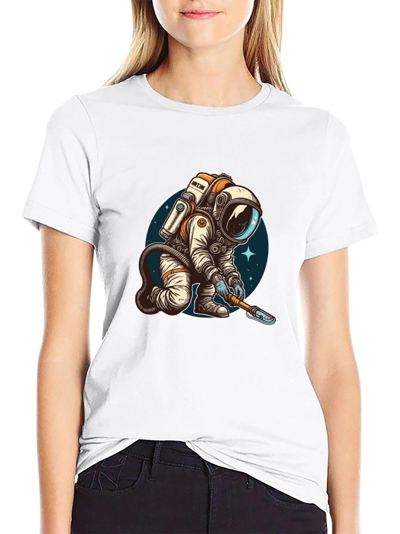 Astronaut Digging T-Shirt - Cool Space Design!
