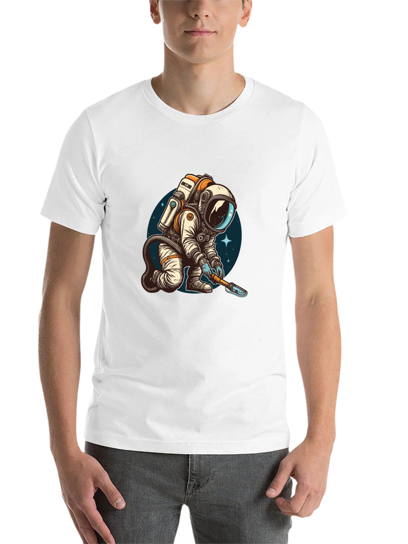 Astronaut Digging T-Shirt - Cool Space Design!