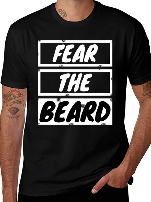 Fear the Beard Graphic Tee - Mens Black T-Shirt