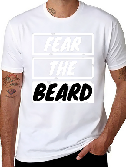 Fear the Beard Graphic Tee - Mens Black T-Shirt