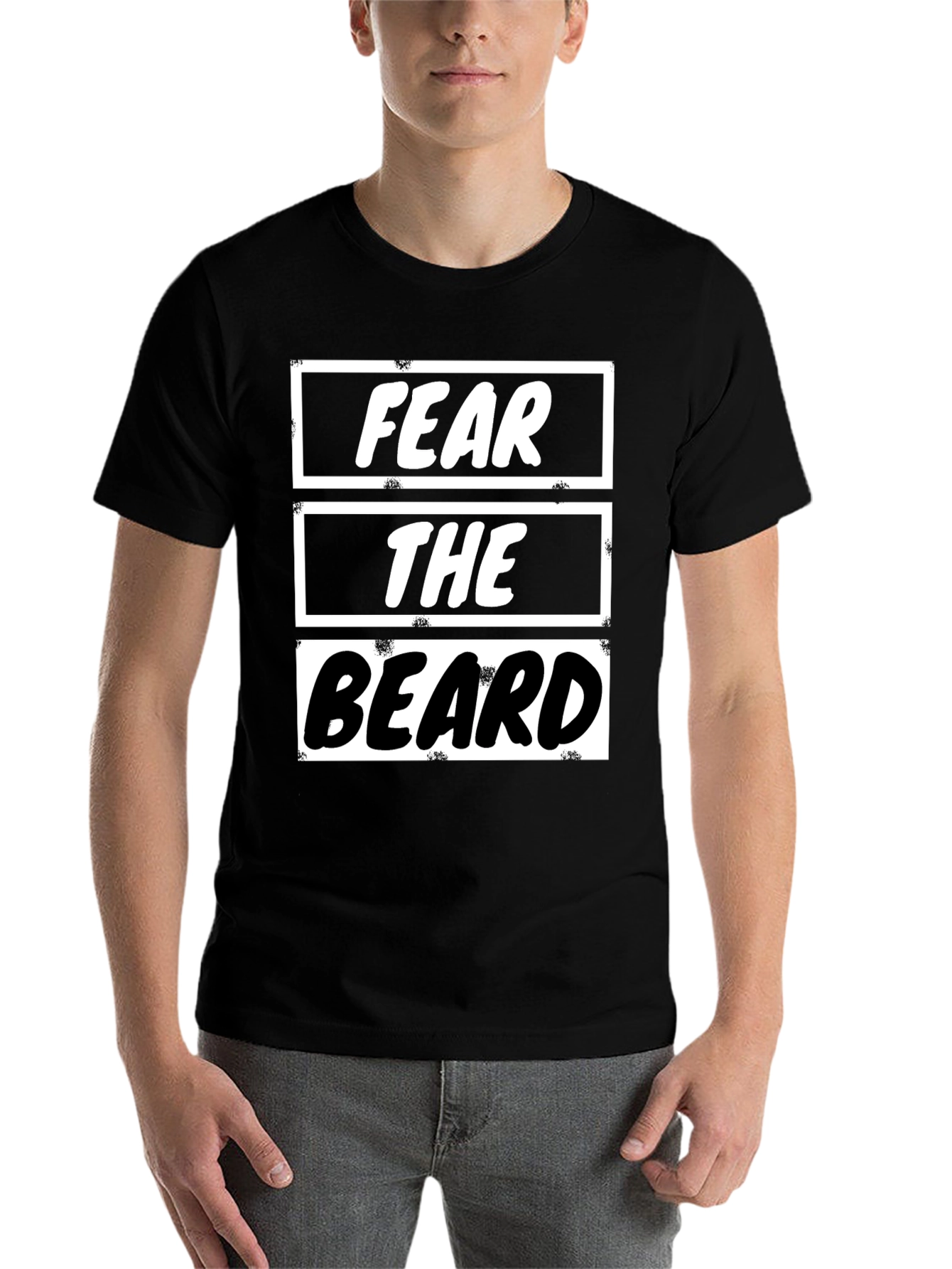 Fear the Beard Graphic Tee - Mens Black T-Shirt