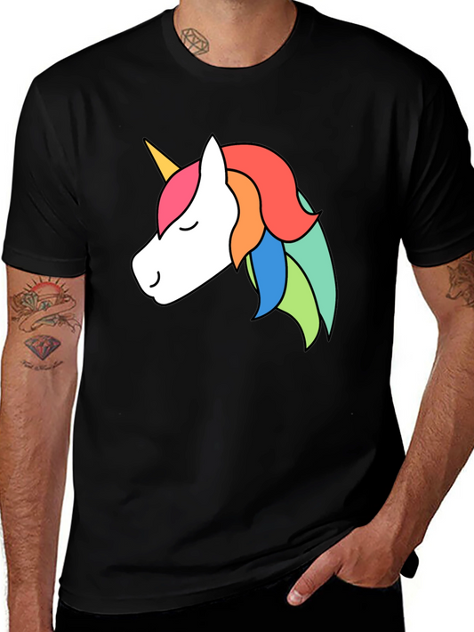 Unicorn Graphic Tee - Black Casual T-Shirt