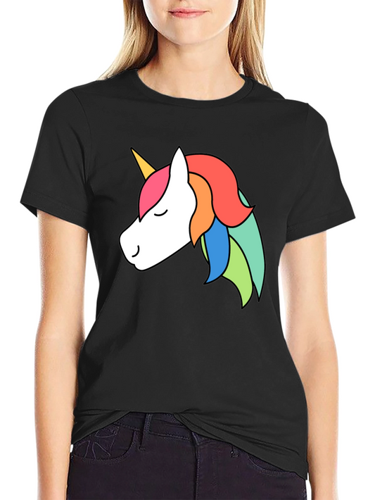 Unicorn Graphic Tee - Black Casual T-Shirt