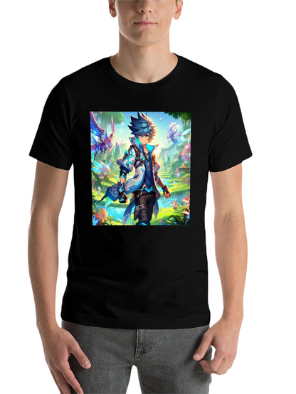 Anime Character Graphic Black T-Shirt