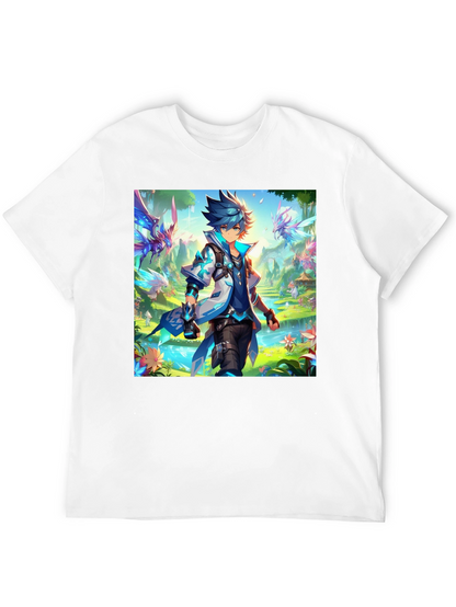 Anime Character Graphic Black T-Shirt