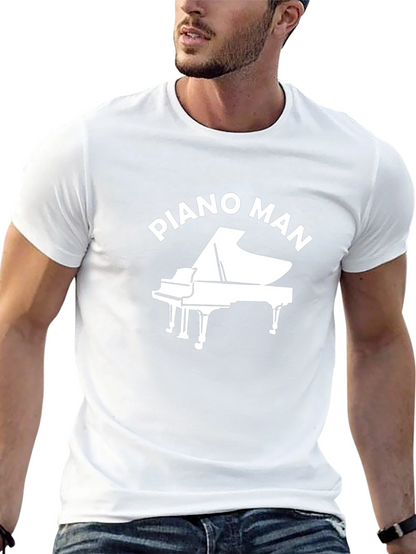 Piano Man Graphic Tee - Classic Black T-Shirt